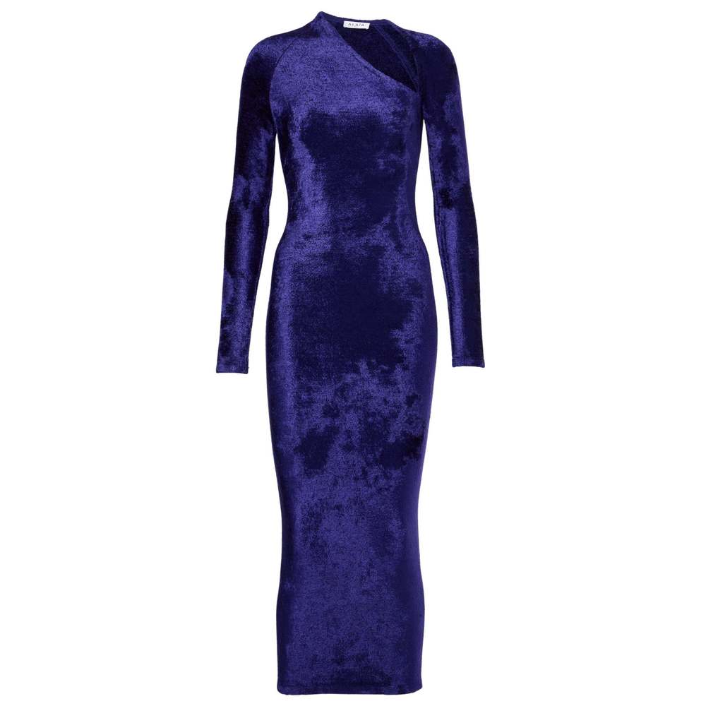 Alaïa - Alaïa Velvet Maxi Dress in Violet - FR 38